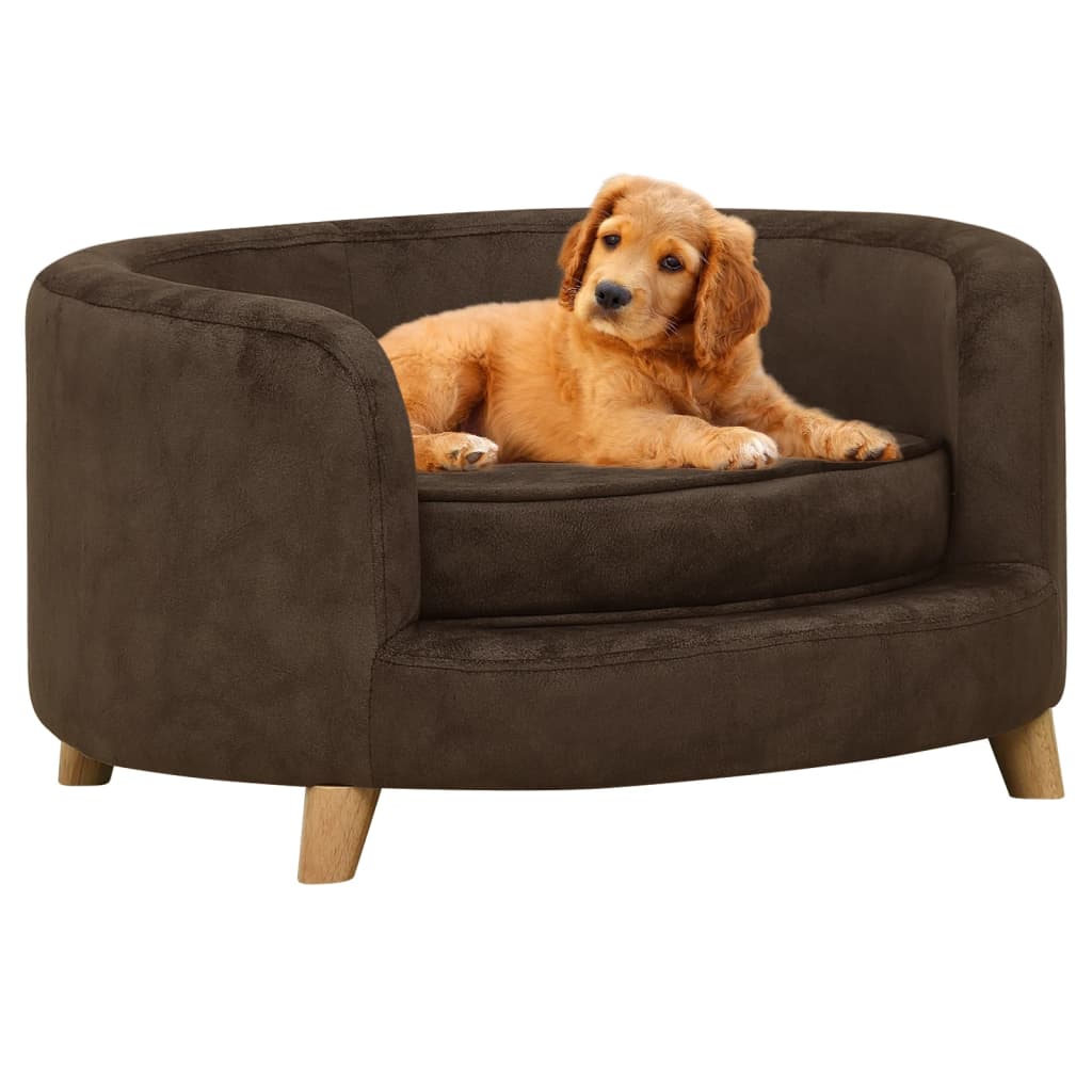 Berkfield Dog Sofa Brown 69x69x36 cm Plush