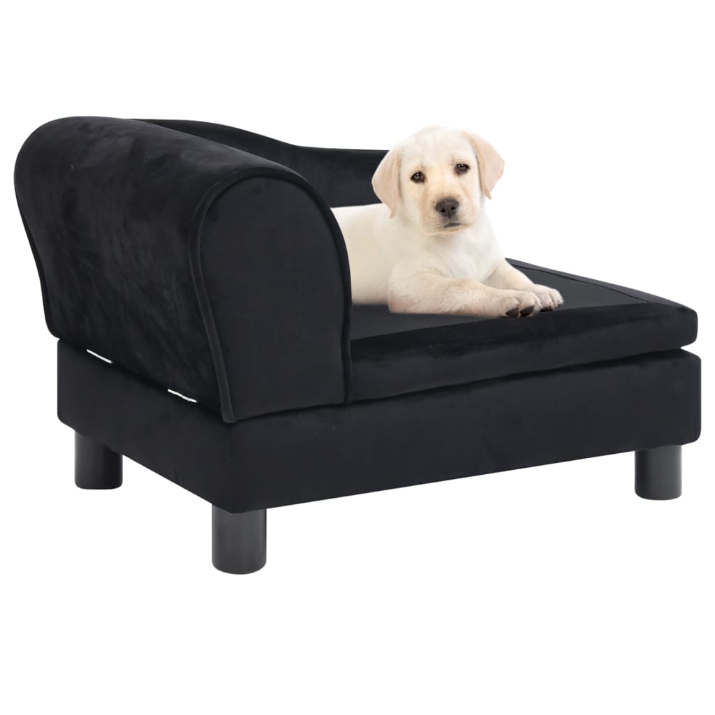 Berkfield Dog Sofa Black 57x34x36 cm Plush