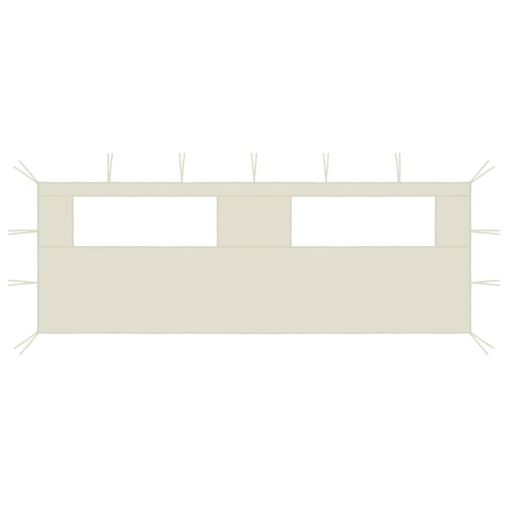 Berkfield Gazebo Sidewall with Windows 6x2 m Cream