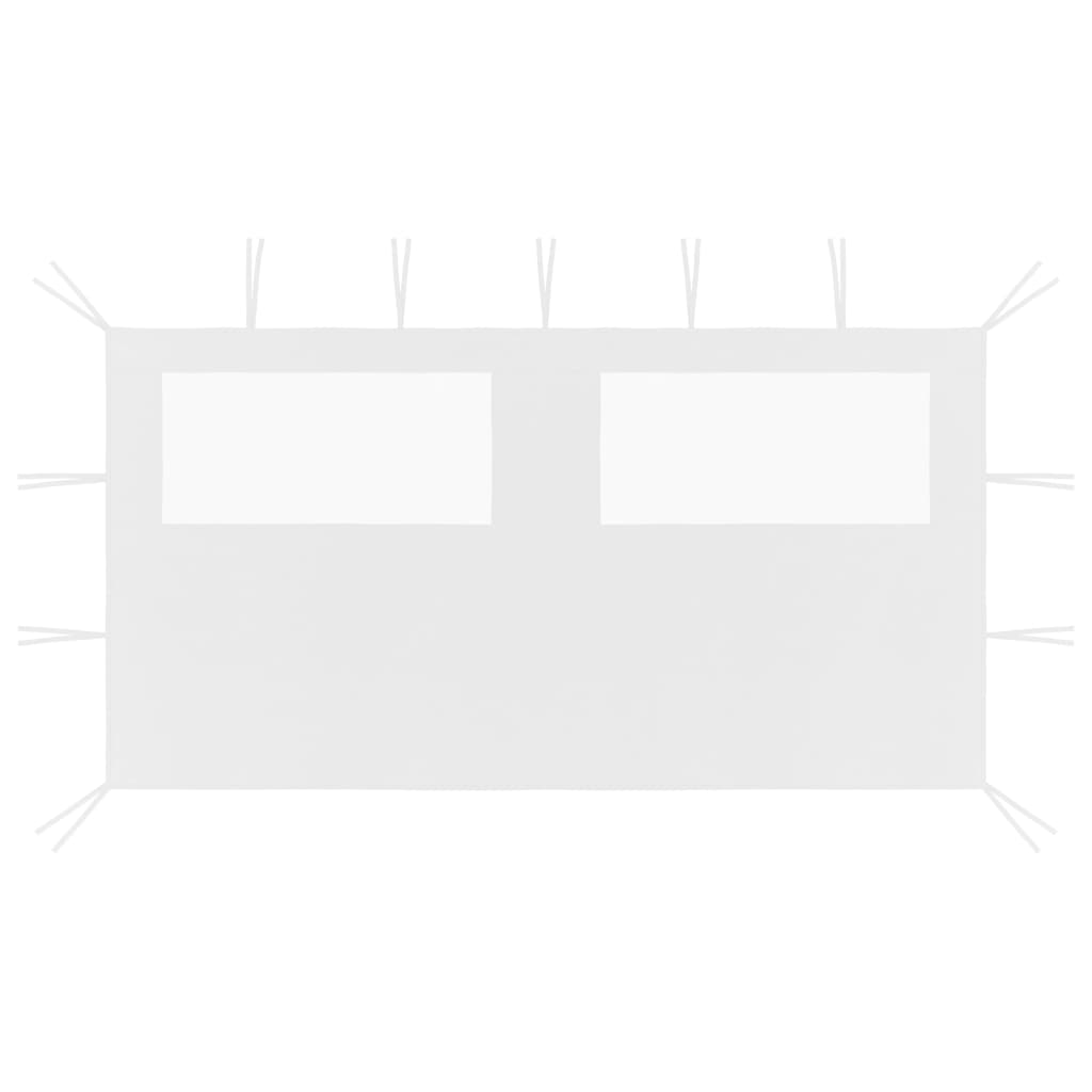 Berkfield Gazebo Sidewall with Windows 4x2 m White