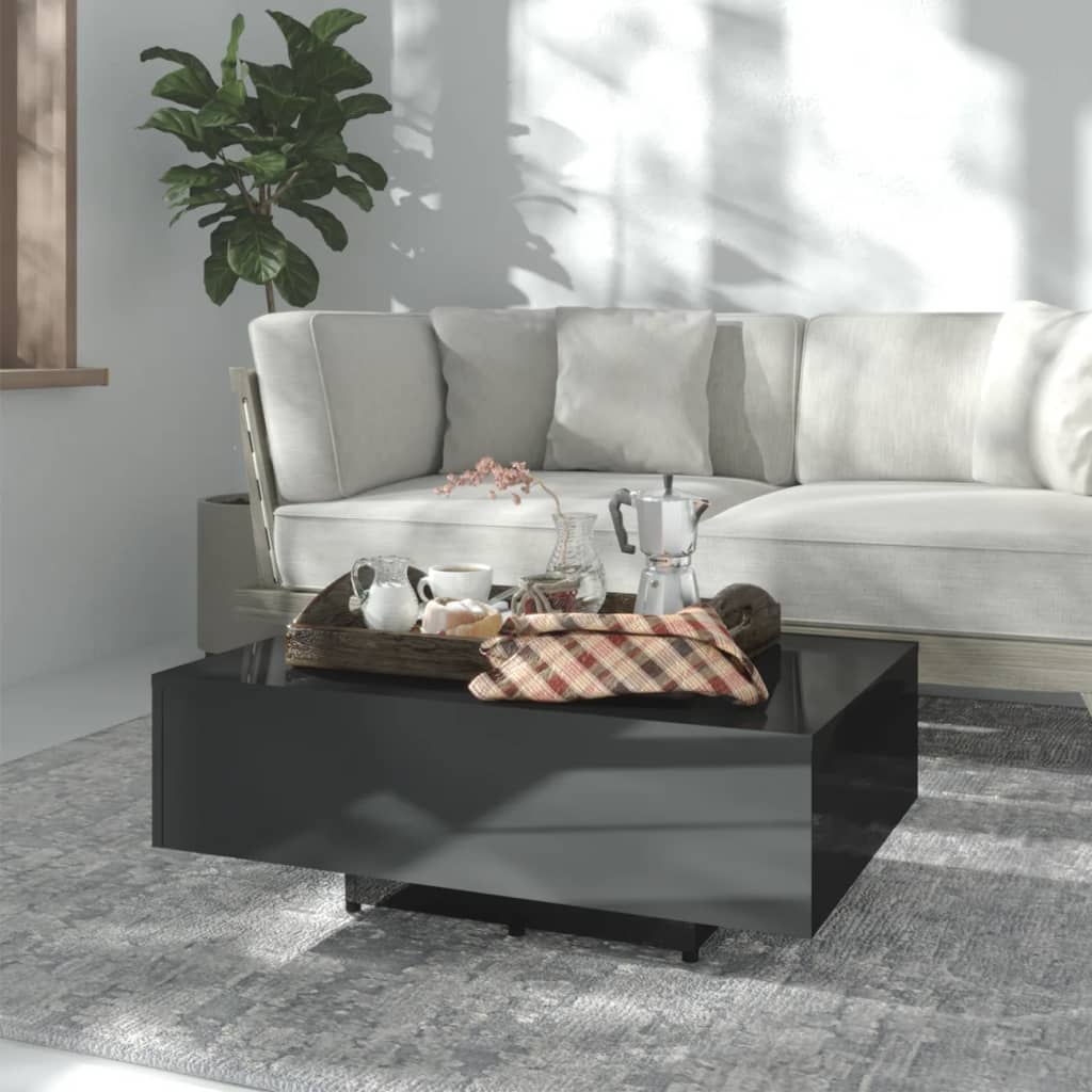 Berkfield Coffee Table High Gloss Black 85x55x31 cm Engineered Wood
