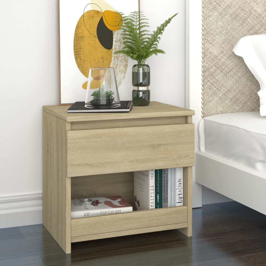 Berkfield Bedside Cabinet Sonoma Oak 40x30x39 cm Engineered Wood