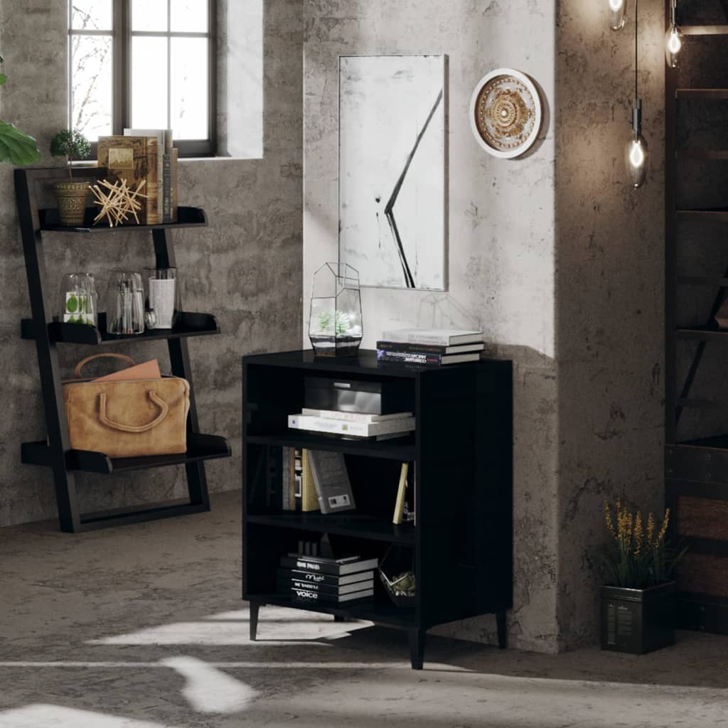 Berkfield Sideboard High Gloss Black 57x35x70 cm Engineered Wood