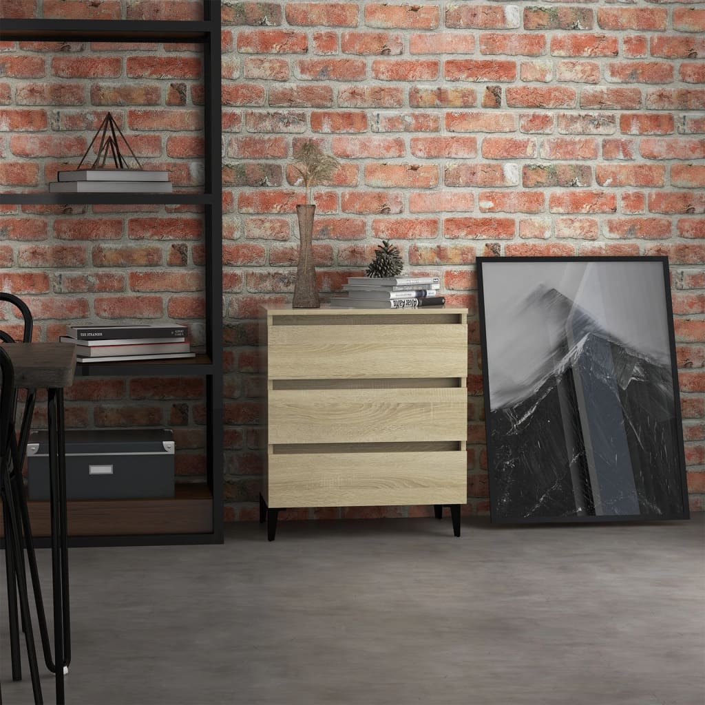 Berkfield Sideboard Sonoma Oak 60x35x69 cm Engineered Wood