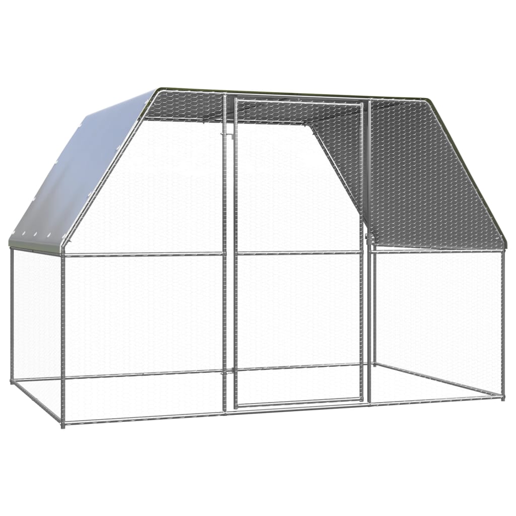 Berkfield Outdoor Chicken Cage 3x2x2 m Galvanised Steel