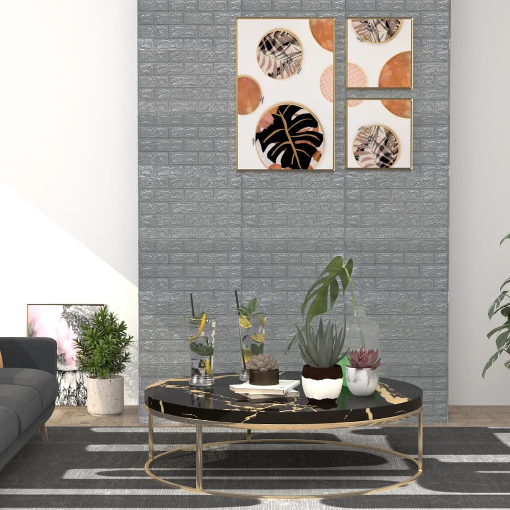 Berkfield 3D Wallpaper Bricks Self-adhesive 20 pcs Anthracite