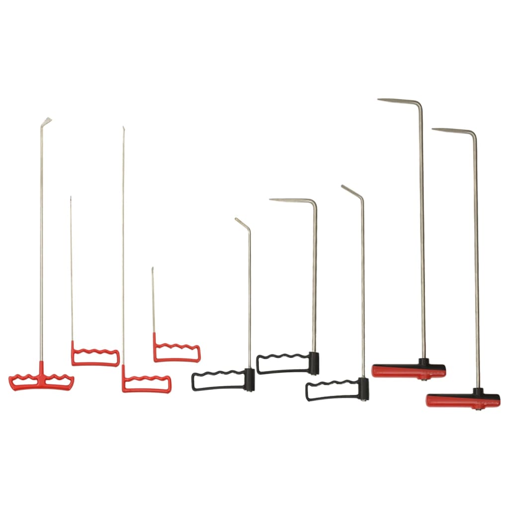 Berkfield 9 Piece Paintless Car Dent Removal Rod Kit Stainless Steel