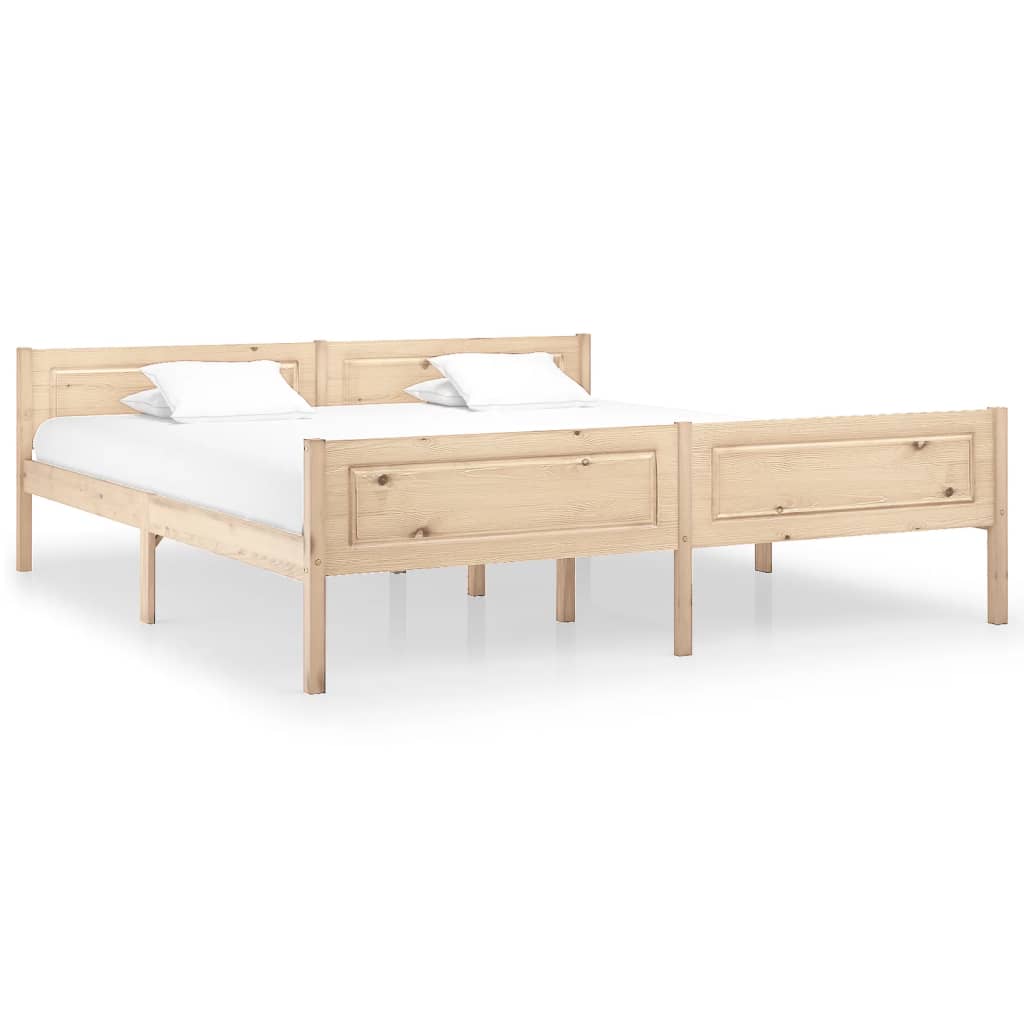 Berkfield Bed Frame Solid Pinewood 180x200 cm 6FT Super King