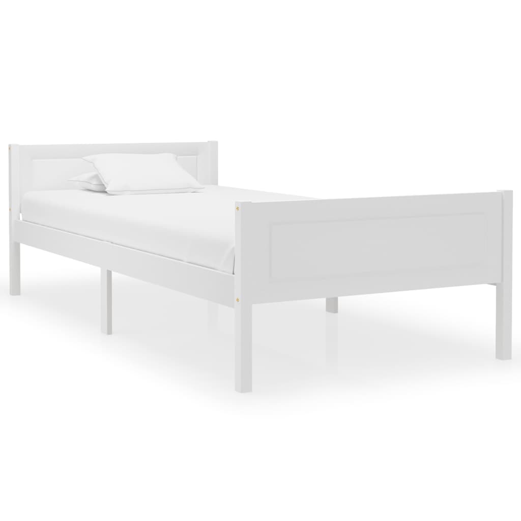 Berkfield Bed Frame Solid Pinewood White 90x200 cm