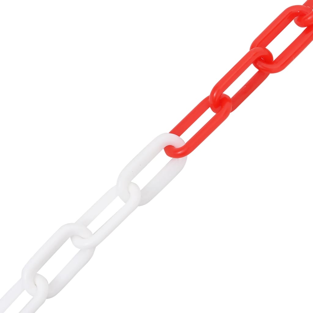 Berkfield Warning Chain Red and White 30 m Ì÷4 mm Plastic