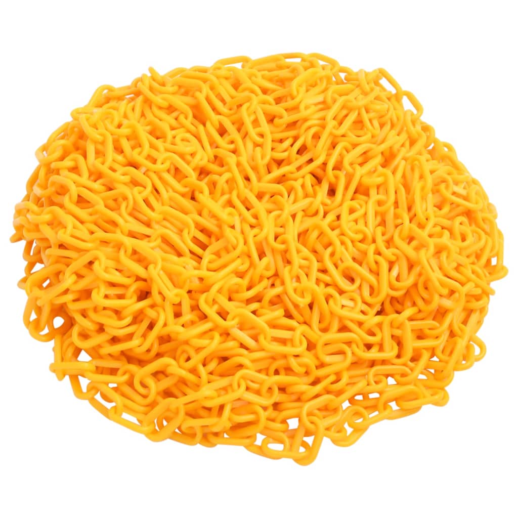 Berkfield Warning Chain Yellow 100 m �â�_6 mm Plastic