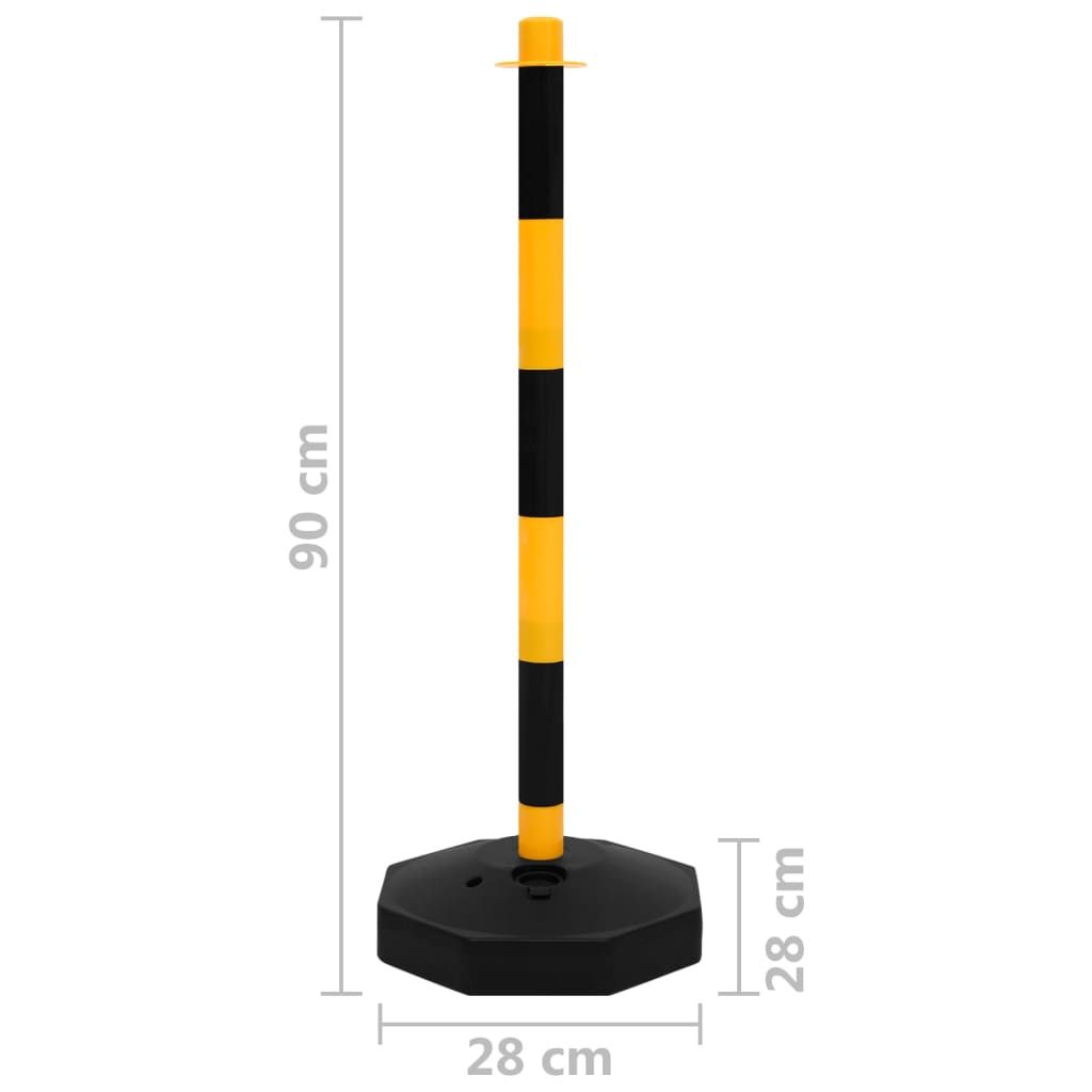 Berkfield Chain Post Set with 10 m Plastic Chain