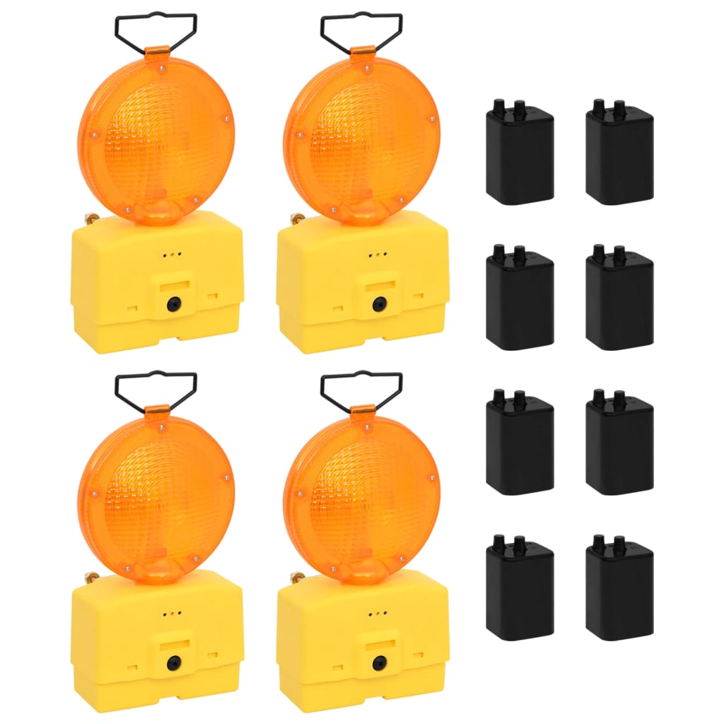 Berkfield Construction Site Lights 4 pcs with Batteries 18x8x37 cm