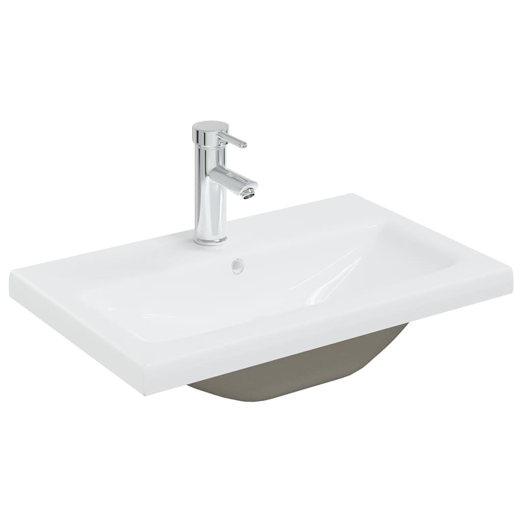 Berkfield Bathroom Furniture Set High Gloss Grey Engineered Wood