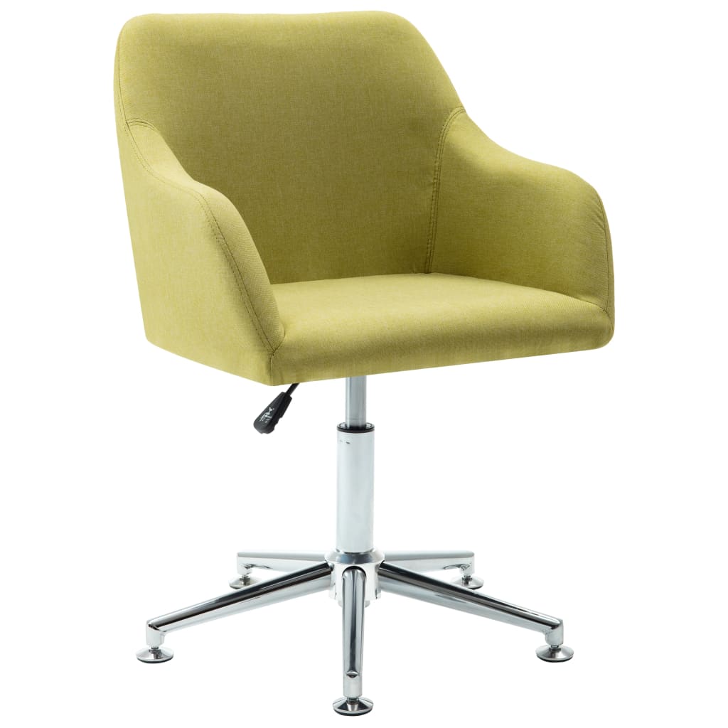 Berkfield Swivel Dining Chair Green Fabric