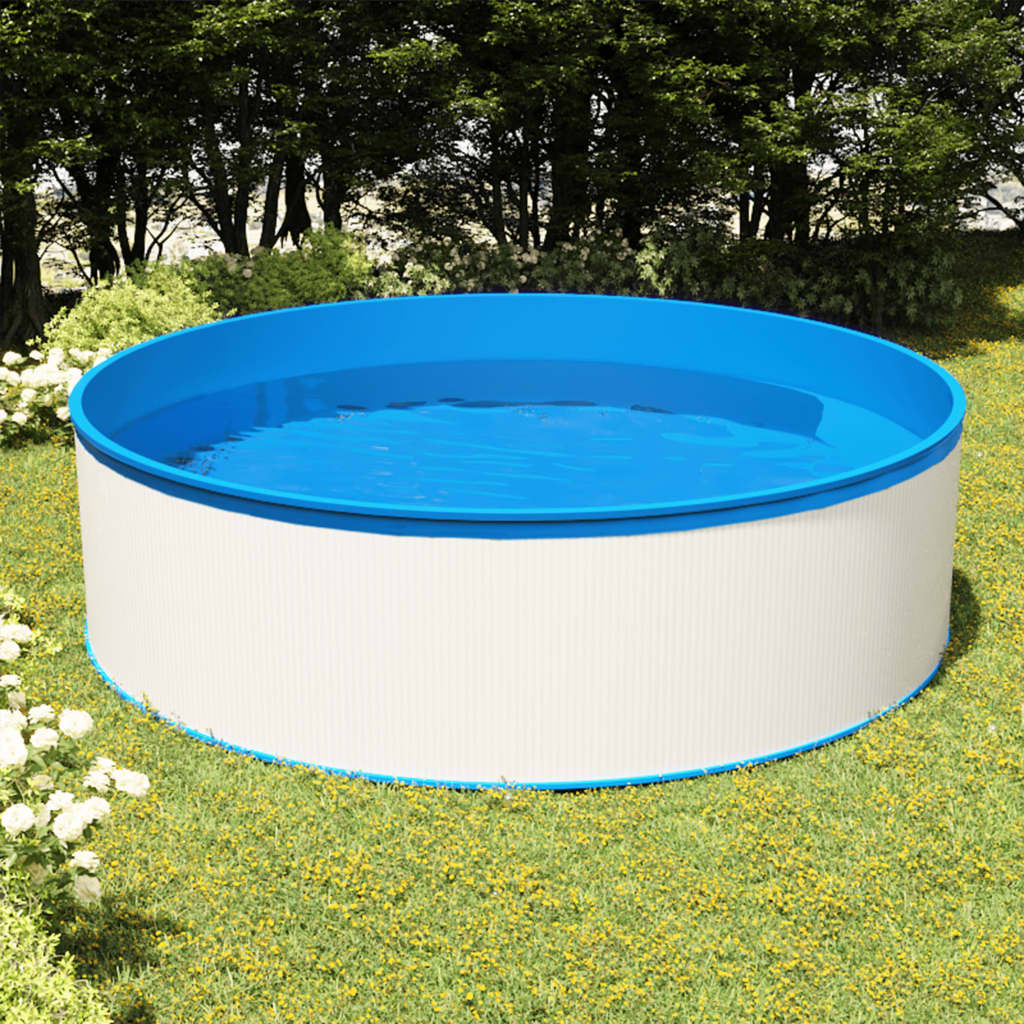 Berkfield Splasher Pool with 4-Step Ladder 350x90 cm White