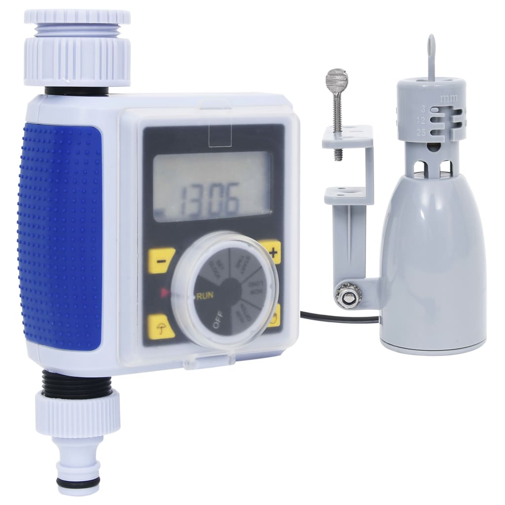 Berkfield Digital Water Timer with Single Outlet and Rain Sensor