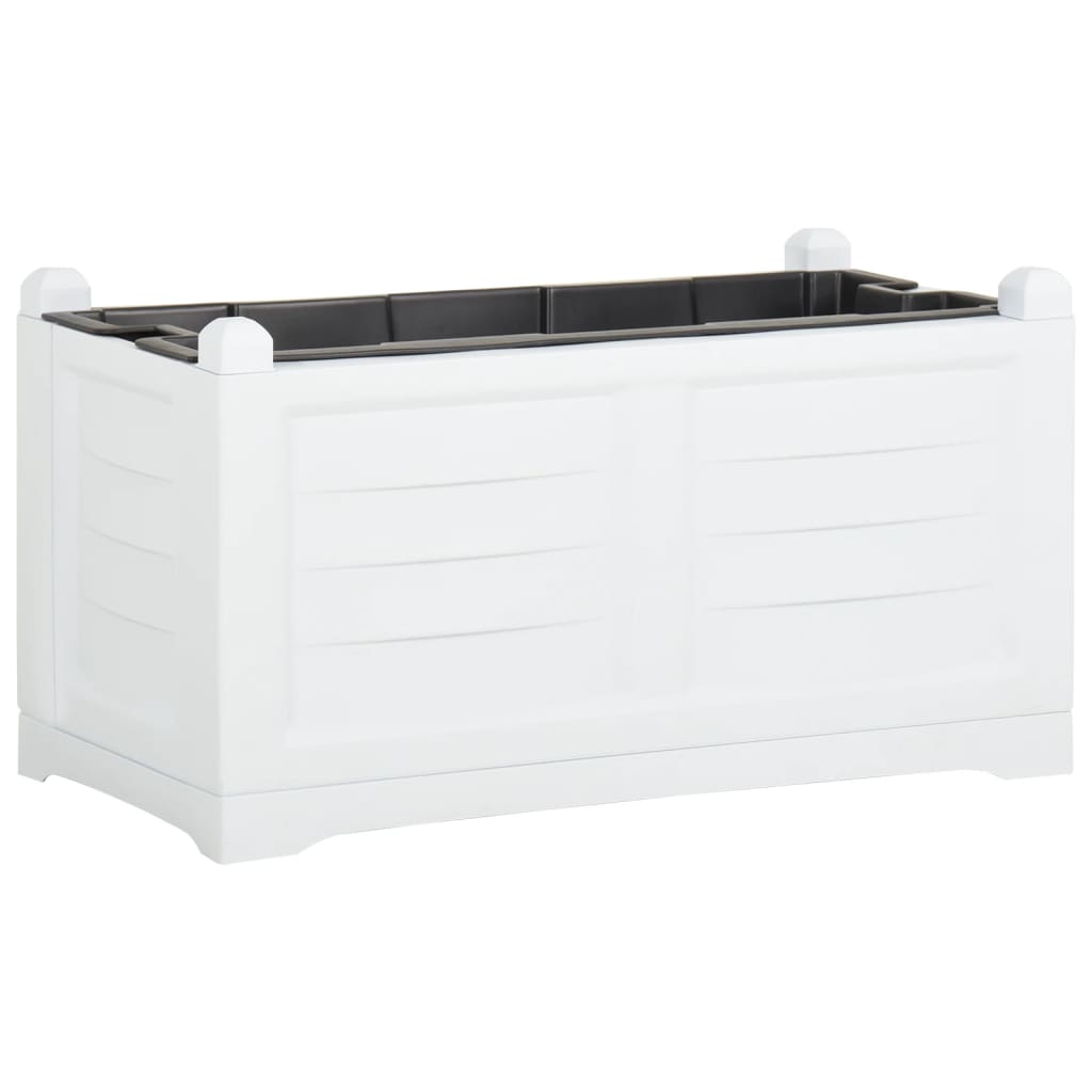 Berkfield Flower Box White 80x42.5x42 cm PP