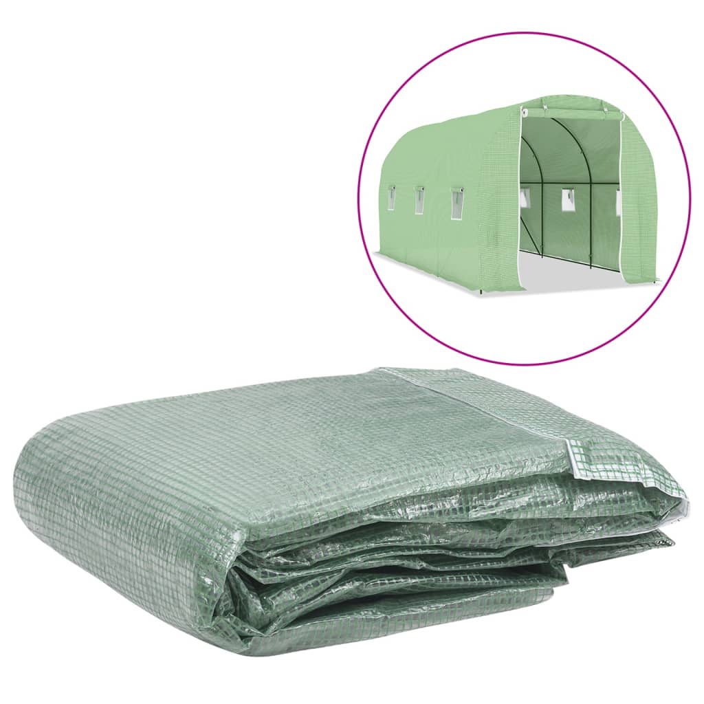 Berkfield Greenhouse Replacement Cover (9 m�__) 200x450x200 cm Green