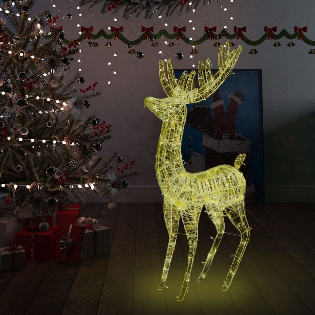 Berkfield XXL Acrylic Christmas Reindeer 250 LED 180 cm Warm White