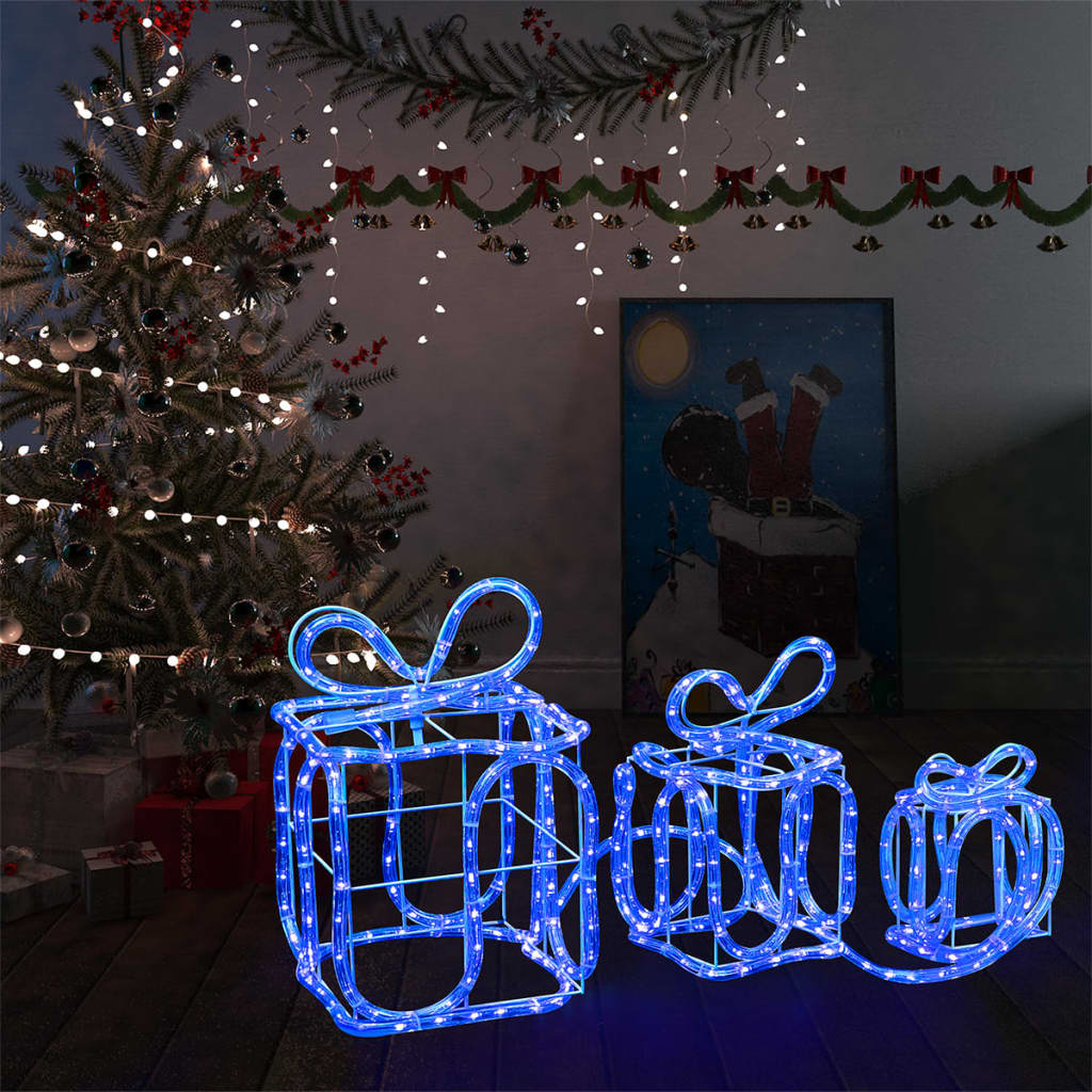 Berkfield Christmas Decoration Gift Boxes with 180 LEDs Indoor Outdoor