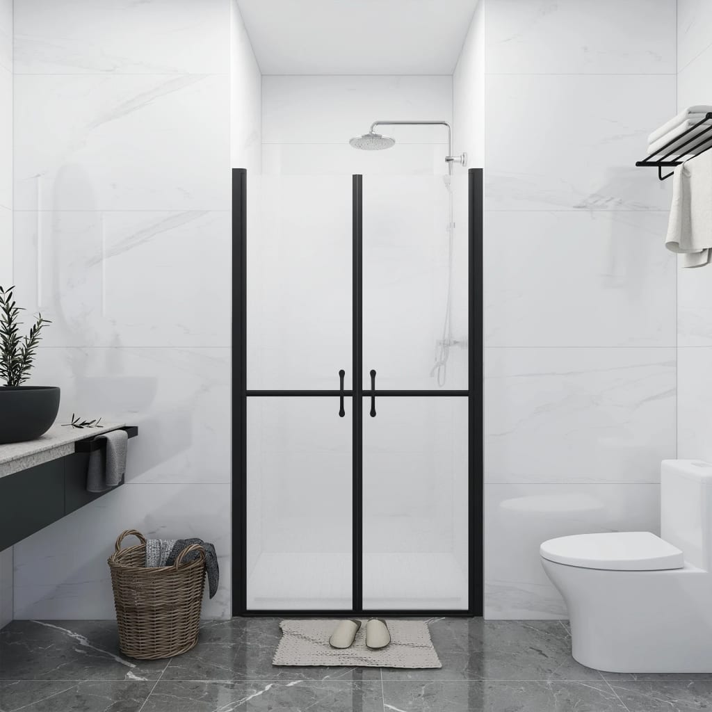 Berkfield Shower Door Frosted ESG (73-76)x190 cm