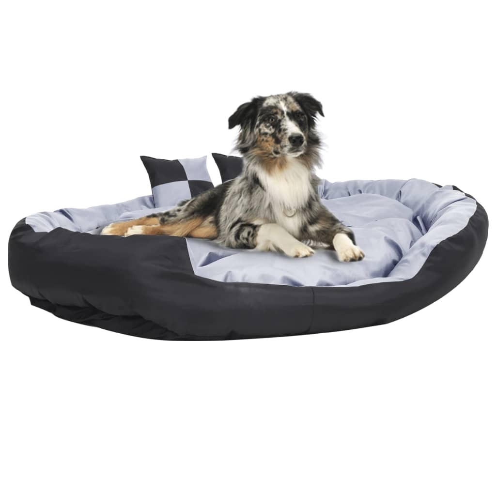 Berkfield Reversible & Washable Dog Cushion Grey and Black 150x120x25 cm