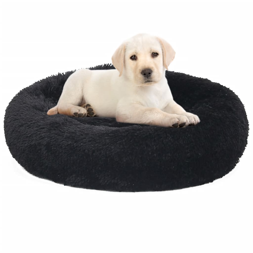 Berkfield Washable Dog & Cat Cushion Black 50x50x12 cm Plush