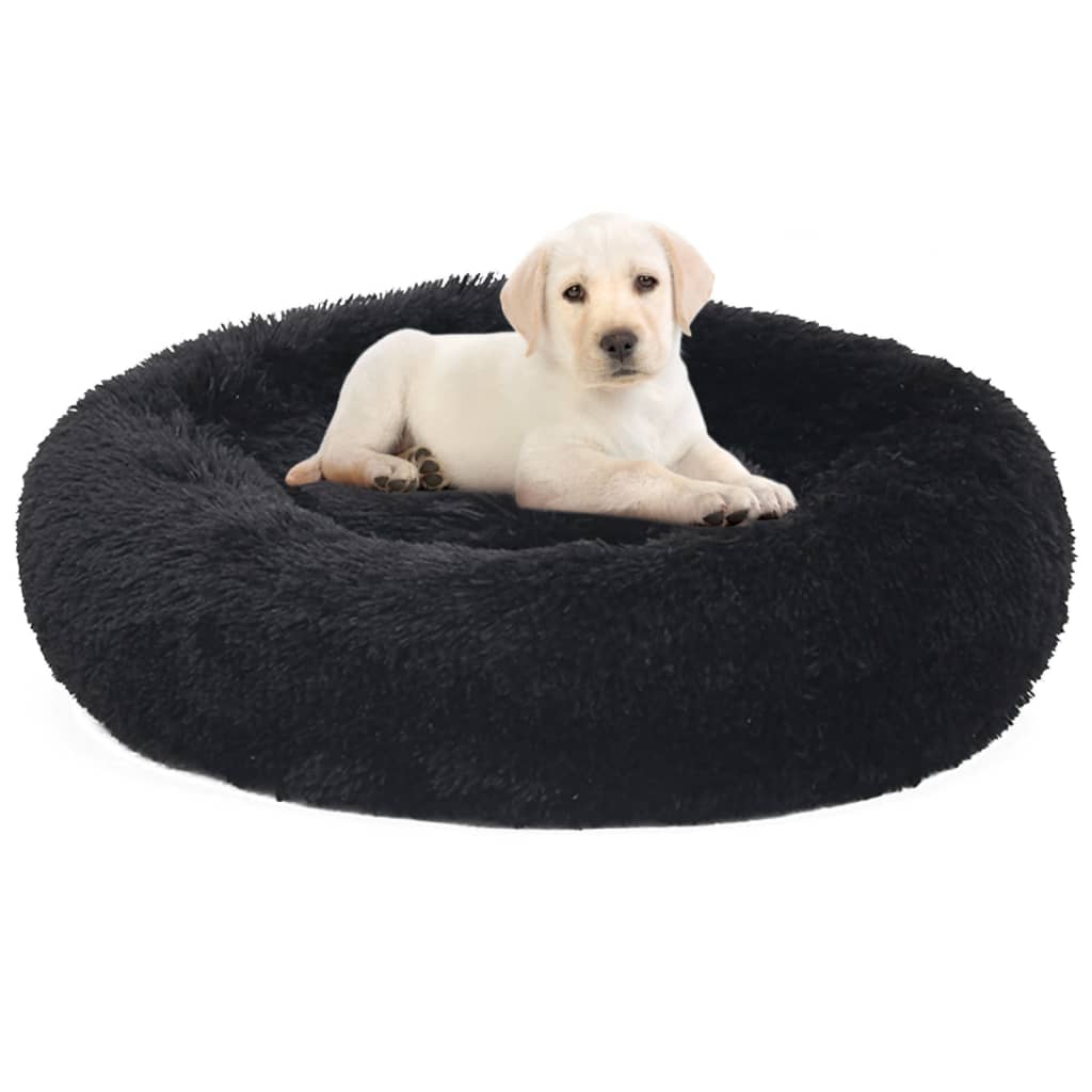 Berkfield Washable Dog & Cat Cushion Black 90x90x16 cm Plush