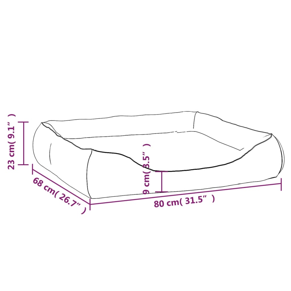 Berkfield Dog Bed Dark Blue 80x68x23 cm Faux Leather
