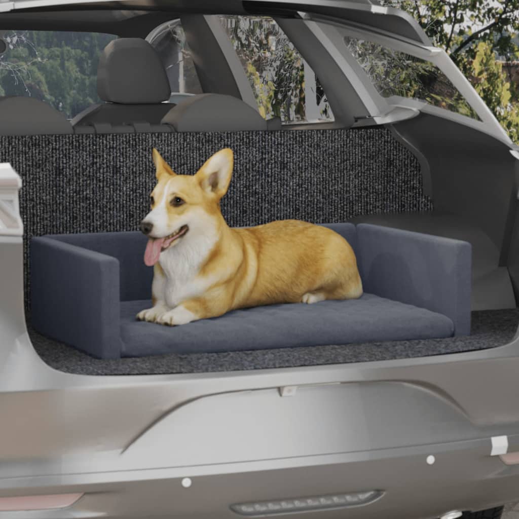 Berkfield Dog Car Boot Grey 90x60 cm Linen Look