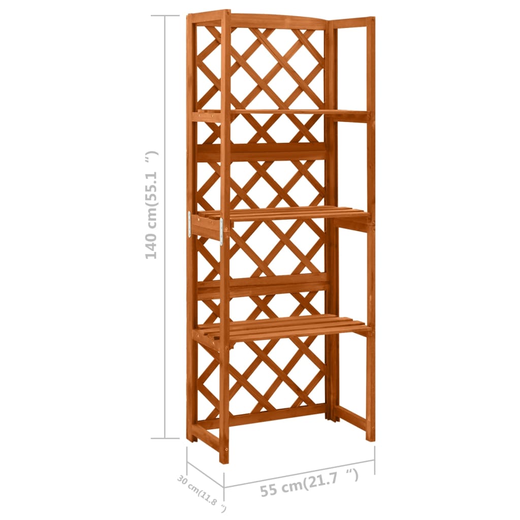 Berkfield Trellis with Shelves 55x30x140 cm Solid Fir Wood