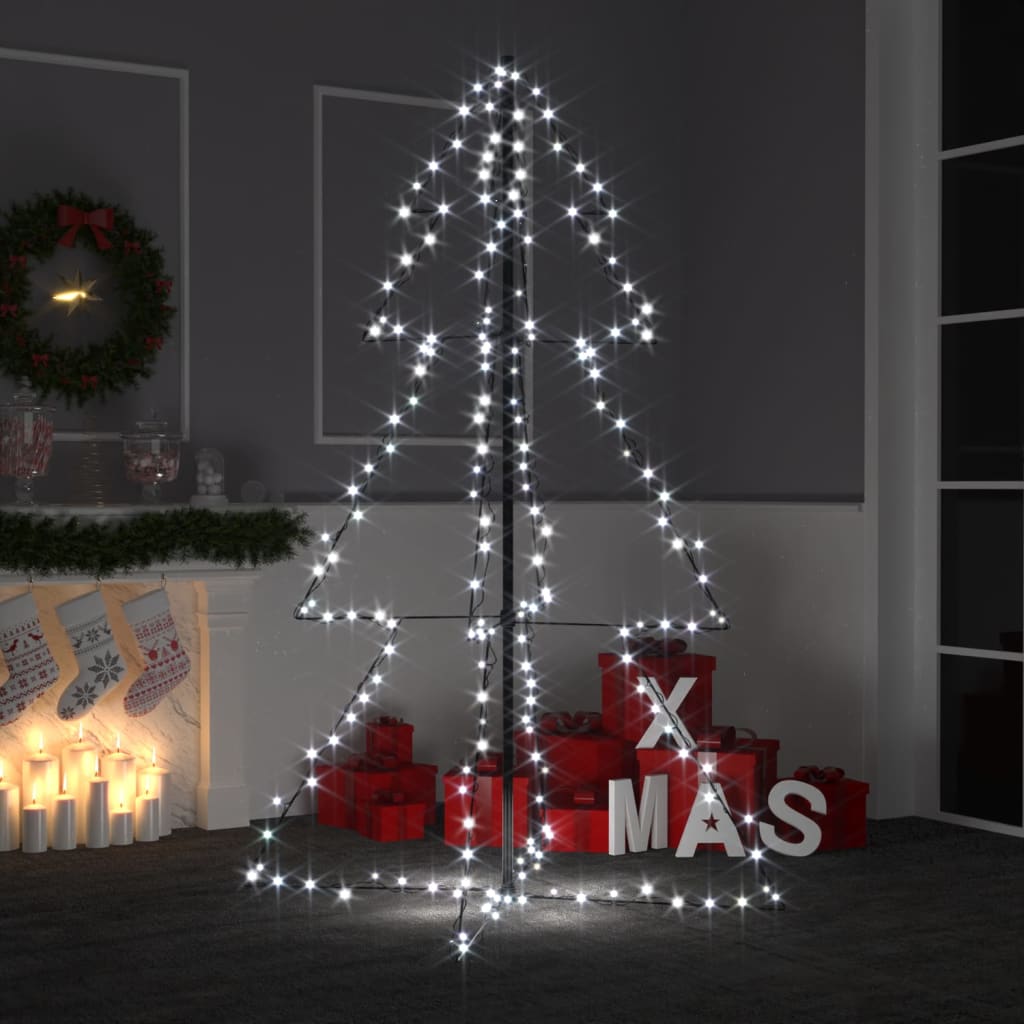 Berkfield Christmas Cone Tree 200 LEDs Indoor and Outdoor 98x150 cm