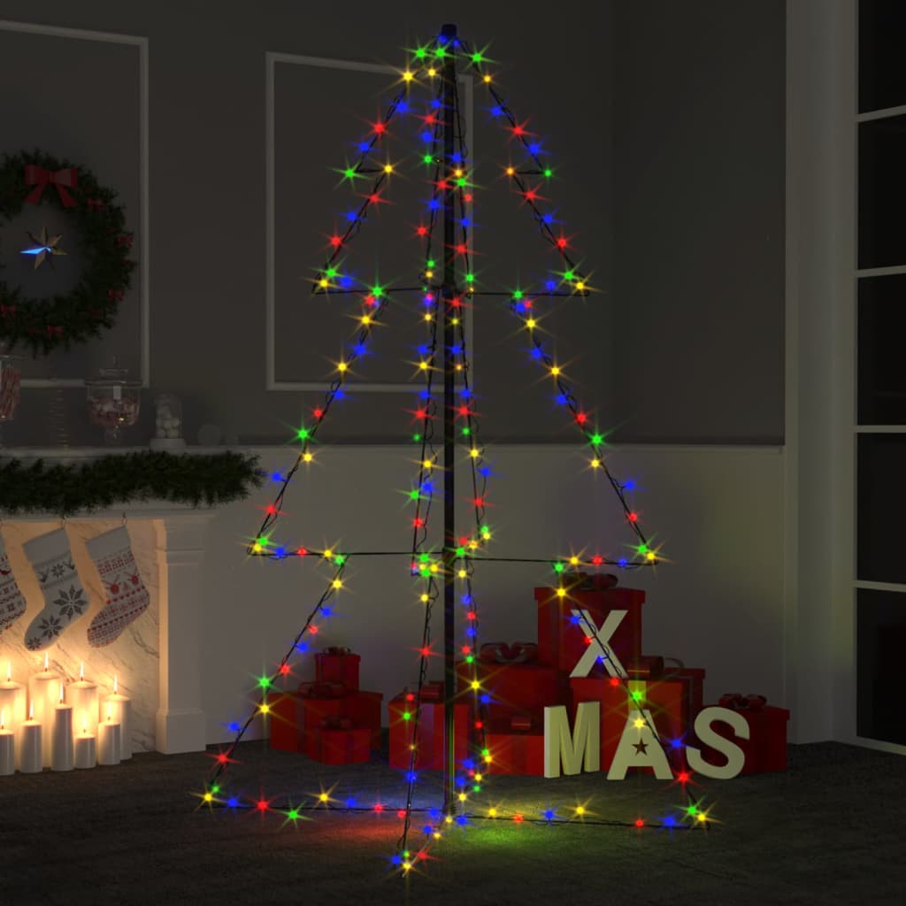 Berkfield Christmas Cone Tree 200 LEDs Indoor and Outdoor 98x150 cm
