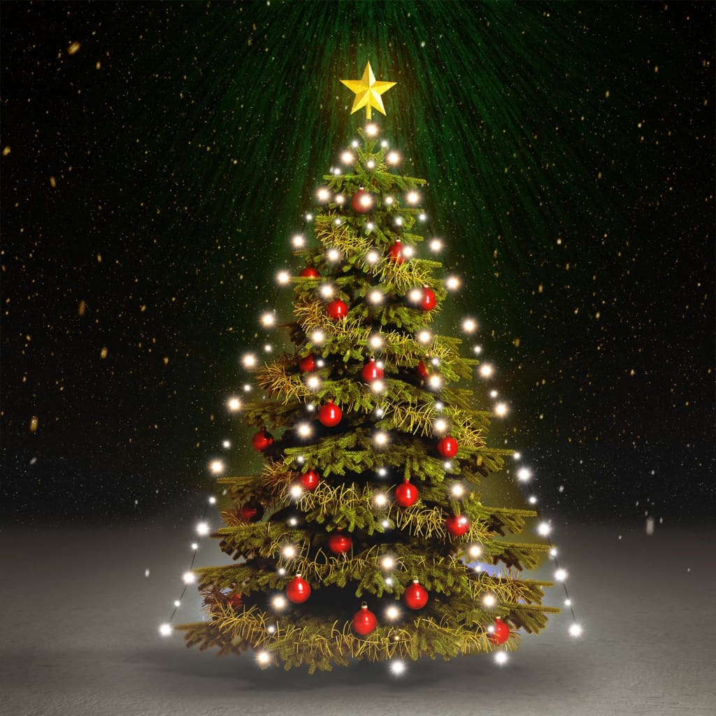 Berkfield Christmas Tree Net Lights with 210 LEDs Cold White 210 cm