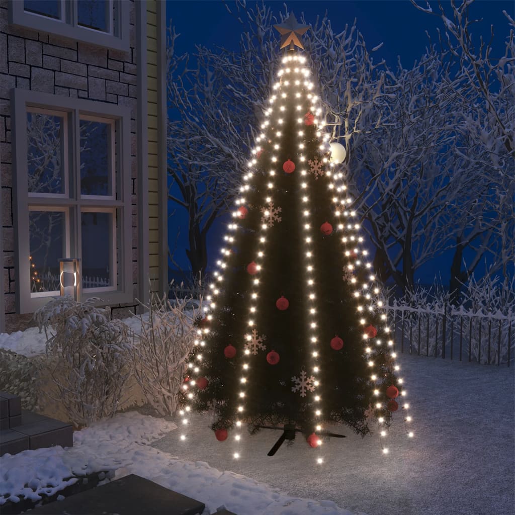 Berkfield Christmas Tree Net Lights with 250 LEDs Cold White 250 cm