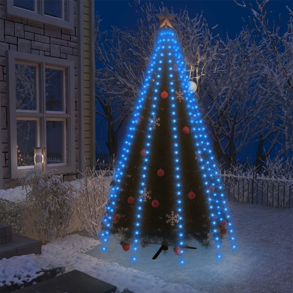 Berkfield Christmas Tree Net Lights with 300 LEDs Blue 300 cm