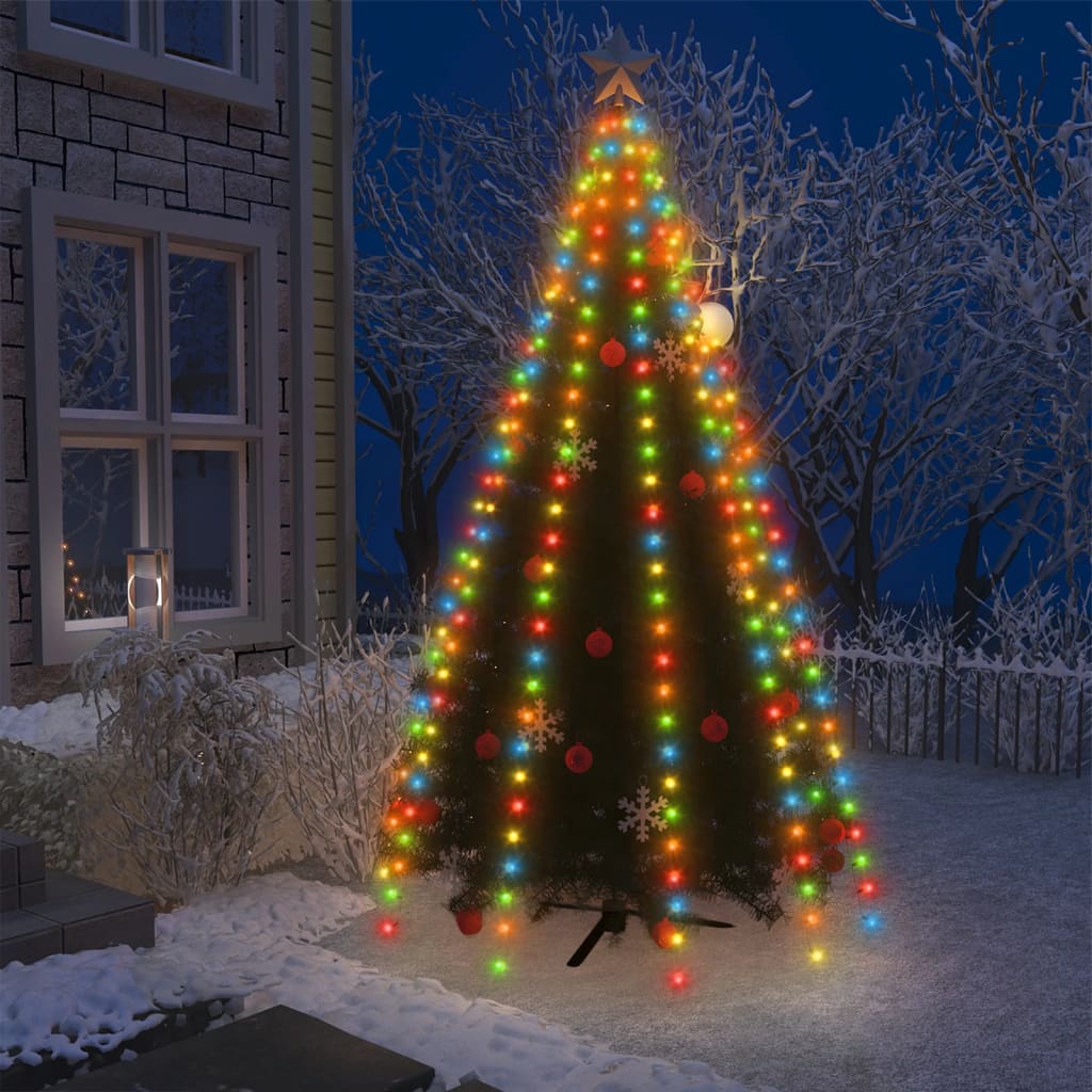 Berkfield Christmas Tree Net Lights with 300 LEDs Colourful 300 cm