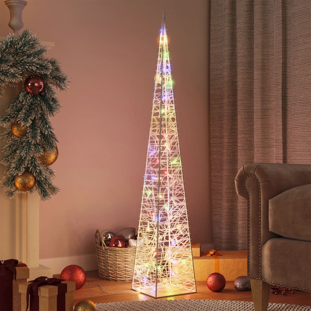 Berkfield Acrylic Decorative LED Light Cone Multicolour 120 cm