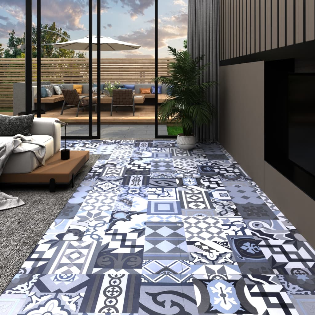 Berkfield Self-adhesive Flooring Planks 20pcs PVC 1.86m�__ Coloured Pattern
