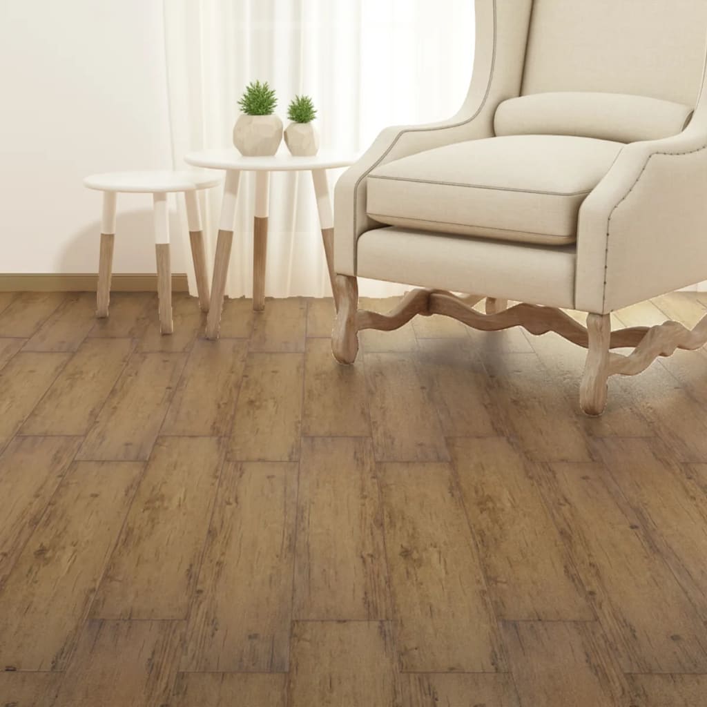 Berkfield Self-adhesive PVC Flooring Planks 5.21 m? 2 mm Walnut Brown