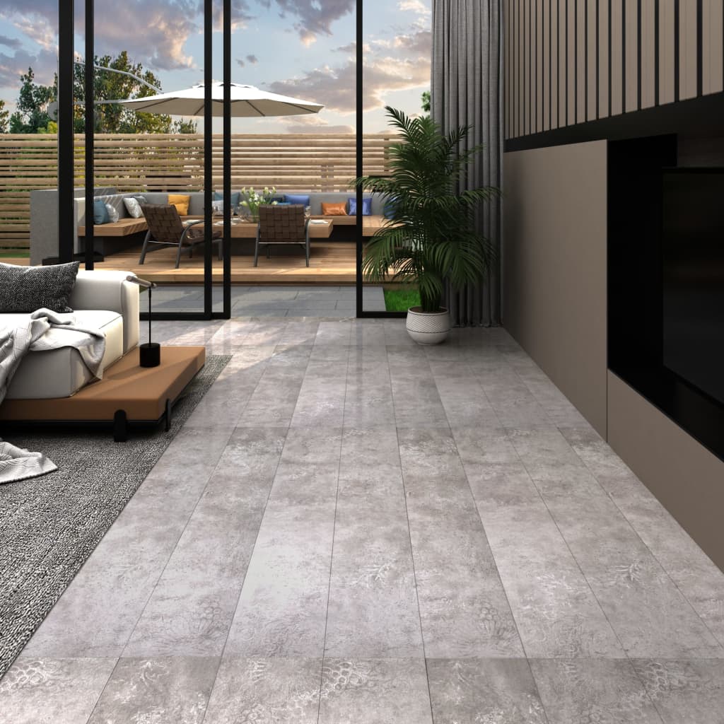 Berkfield Self-adhesive PVC Flooring Planks 5.21 m? 2 mm Earth Grey