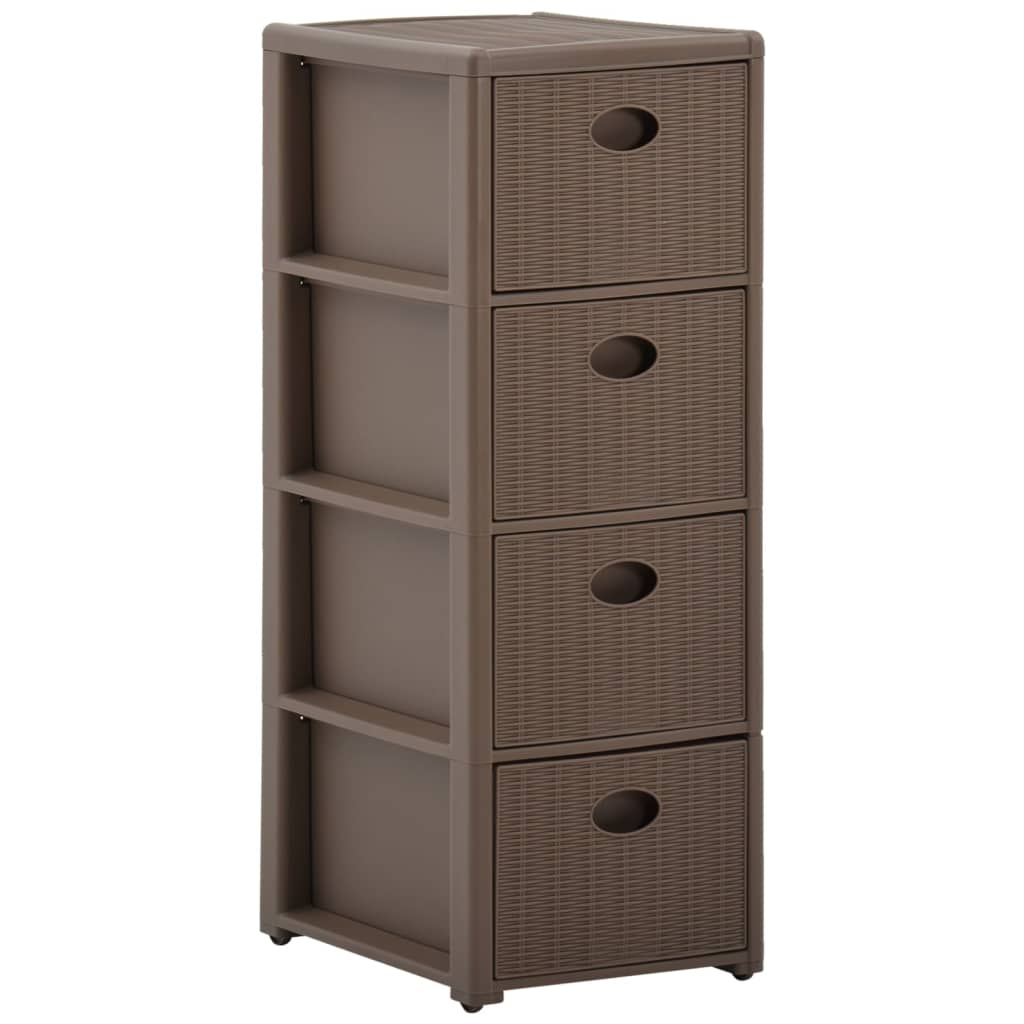 Berkfield 4-Drawer Chest Taupe 30x40x80 cm