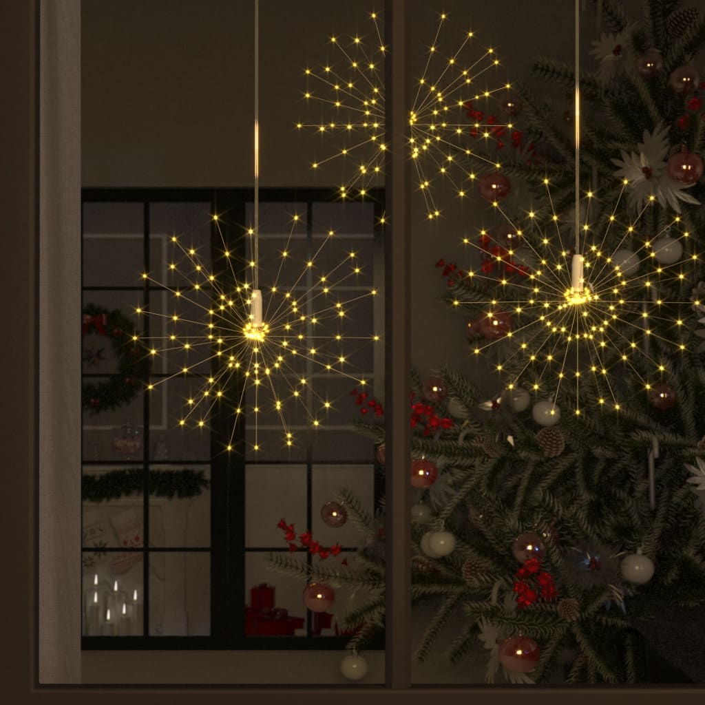 Berkfield Outdoor Christmas Firecrack Lights 4pcs Warm White 20cm 560 LEDs