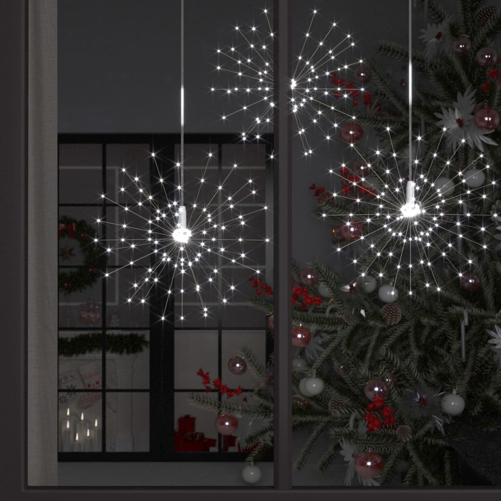 Berkfield Outdoor Christmas Firecrack Light Cold White 20cm 140 LEDs