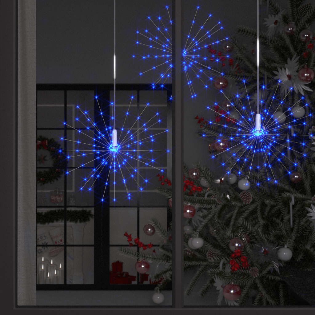 Berkfield Outdoor Christmas Firecrack Light Blue 20cm 140 LEDs