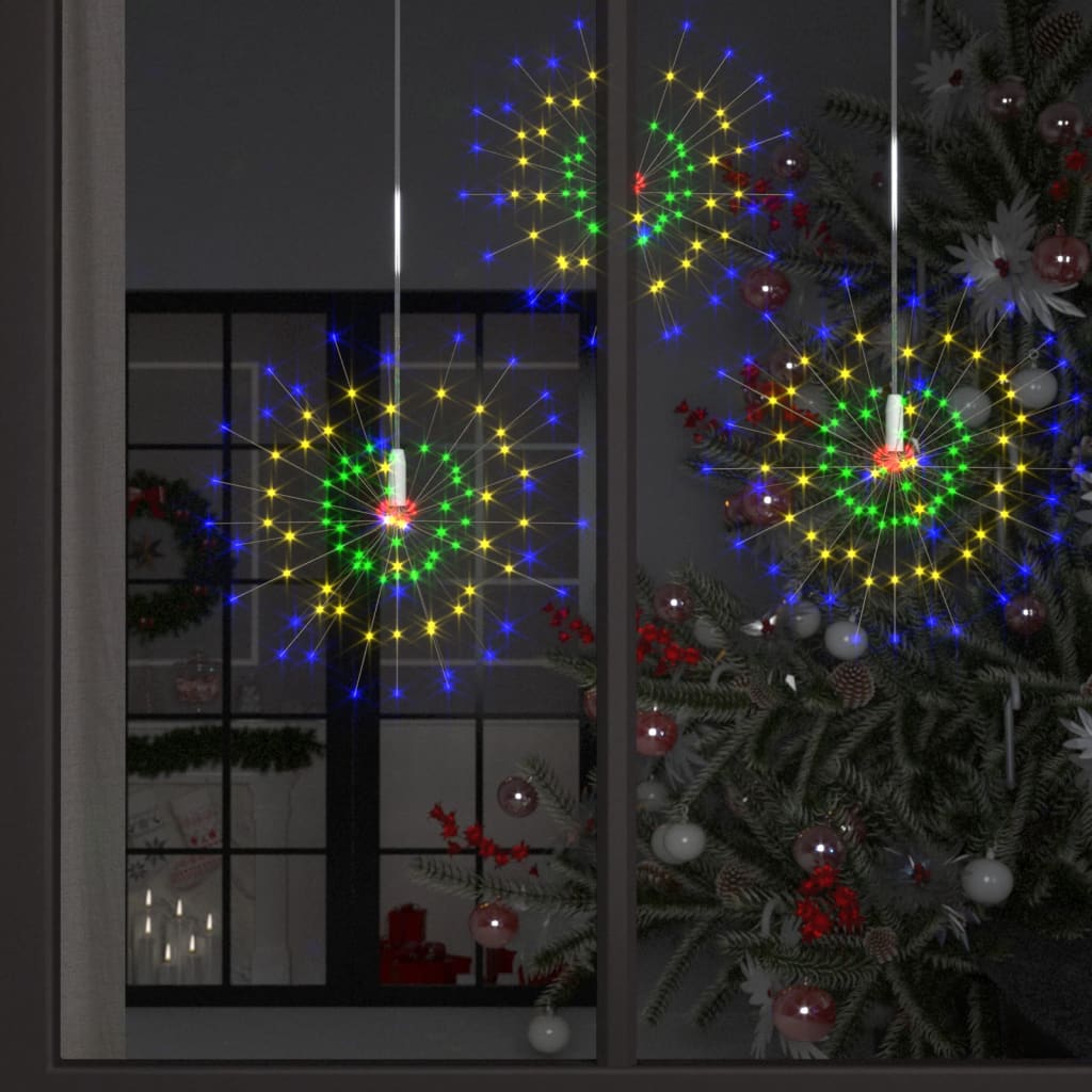 Berkfield Outdoor Christmas Firecrack Lights 4pcs Multicolour 20cm 560 LEDs
