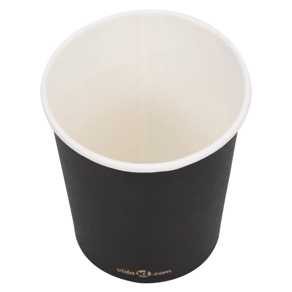 Berkfield Coffee Paper Cups 200 ml 250 pcs Black