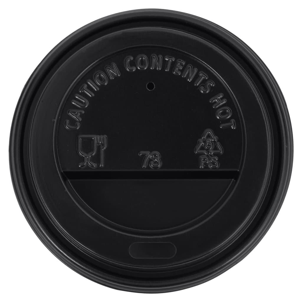 Berkfield Coffee Paper Cups with Lids 200 ml 250 pcs Black