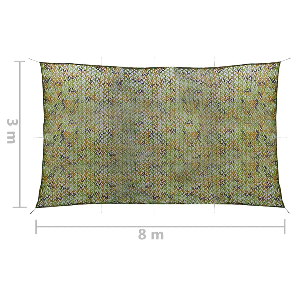Berkfield Camouflage Net with Storage Bag 3x8 m Green